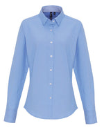 Premier Workwear Ladies Cotton Rich Oxford Stripes Shirt - PR338M - thumbnail 2
