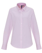Premier Workwear Ladies Cotton Rich Oxford Stripes Shirt - PR338M