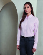 Premier Workwear Ladies Cotton Rich Oxford Stripes Shirt - PR338M - thumbnail 1