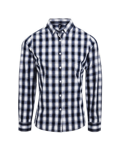 Premier Workwear Ladies Mulligan Check Long Sleeve Cotton Shirt - PR350M