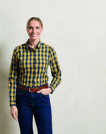 Premier Workwear Ladies Mulligan Check Long Sleeve Cotton Shirt - PR350M - thumbnail 1