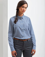 Premier Ladies Maxton Check Long Sleeve Shirt - thumbnail 1