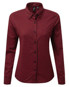 Premier Workwear Ladies Maxton Check Long Sleeve Shirt - PR352M