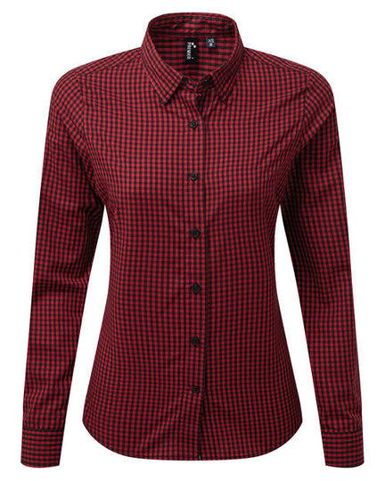 Premier Workwear Ladies Maxton Check Long Sleeve Shirt - PR352M