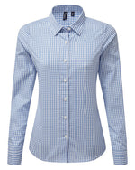 Premier Workwear Ladies Maxton Check Long Sleeve Shirt - PR352M - thumbnail 3