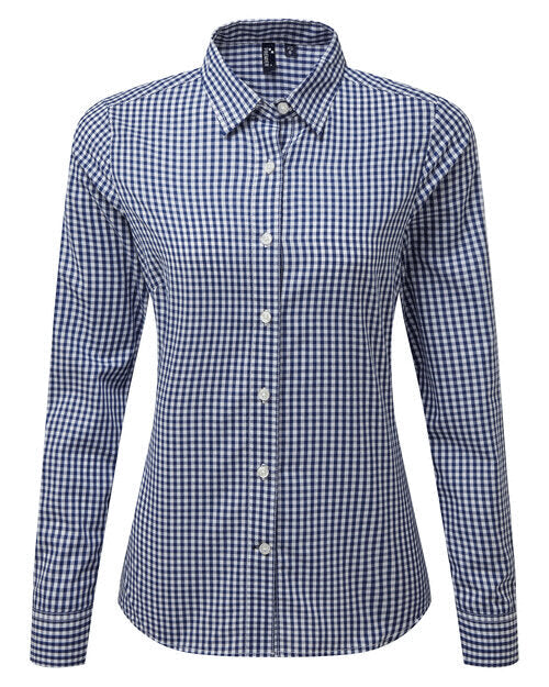 Premier Workwear Ladies Maxton Check Long Sleeve Shirt - PR352M