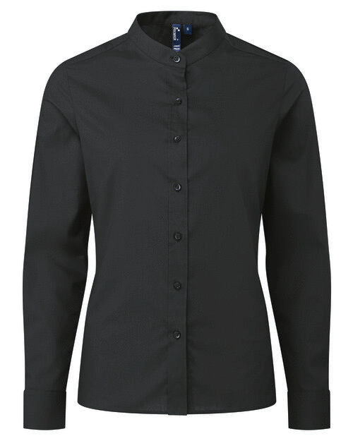 Premier Workwear Ladies Banded Collar Grandad Shirt - PR358M