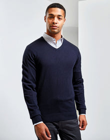 Premier 'Essential' Acrylic Men's V-Neck Sweater