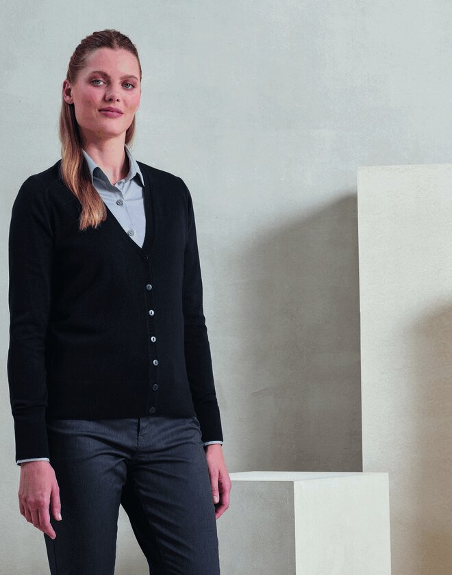 Premier Workwear Ladies Essential Acrylic Cardigan - PR402M