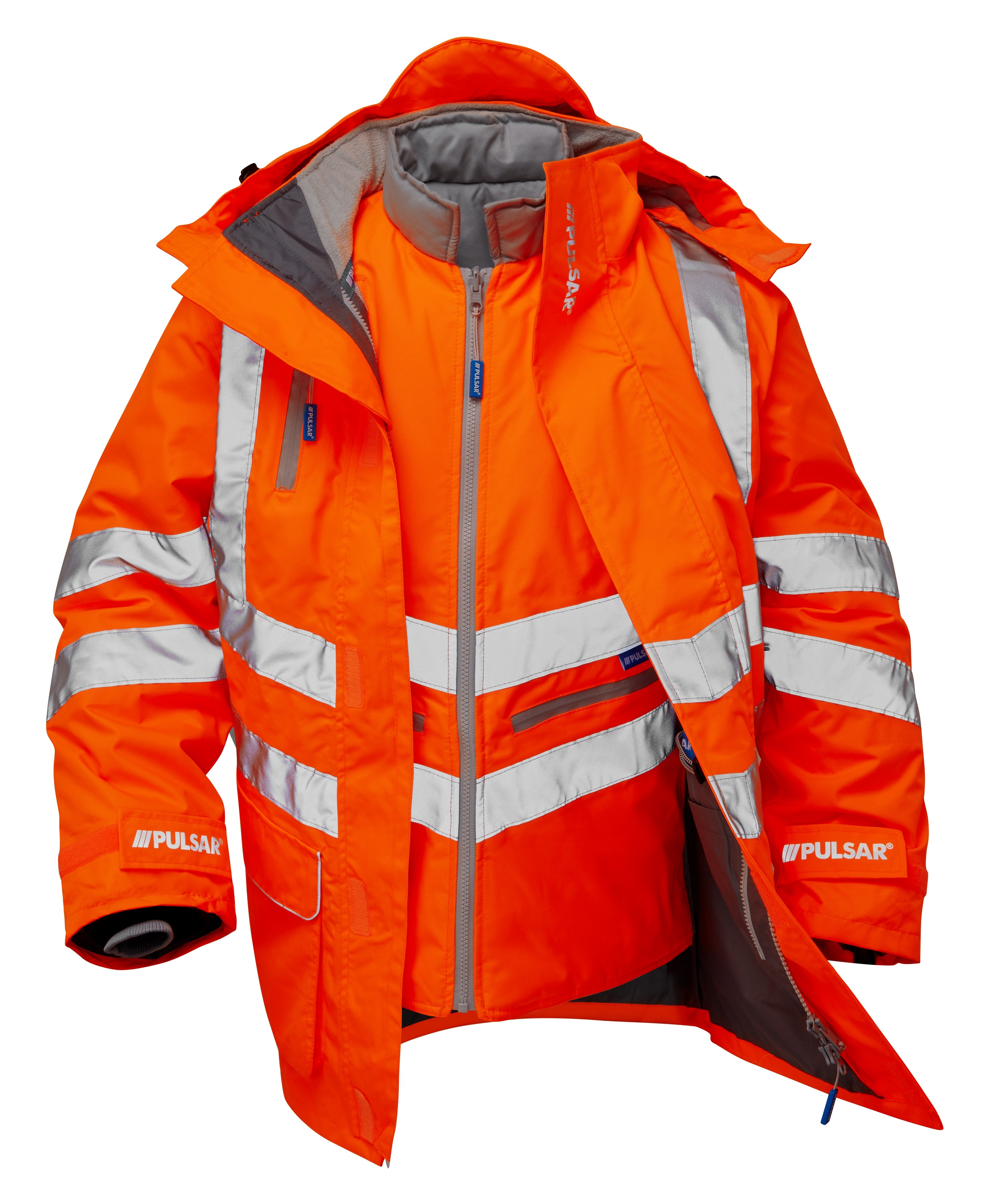 Pulsar Rail Spec 7 In 1 Hi-Vis Storm Coat - PR497 - [CLEARANCE]