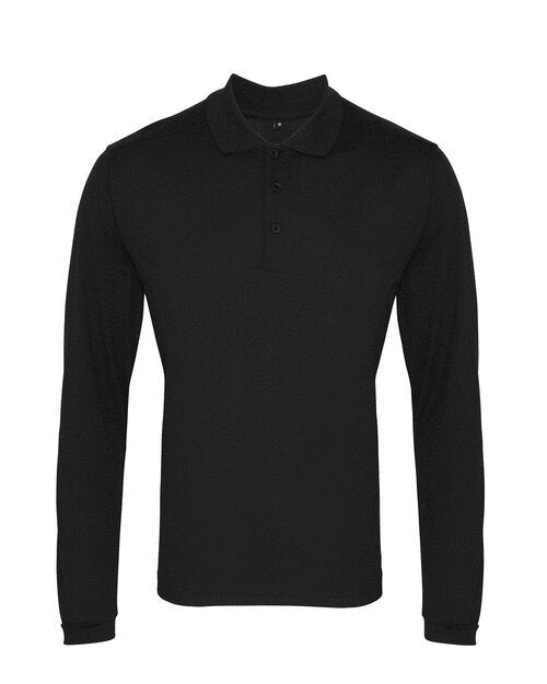Premier Men's Long Sleeve Coolchecker Pique Polo Shirt
