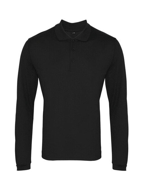 Premier Men's Long Sleeve Coolchecker Pique Polo Shirt