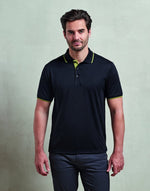 Premier Men's Contrast Tipped Coolchecker Polo Two tone Shirt - thumbnail 1