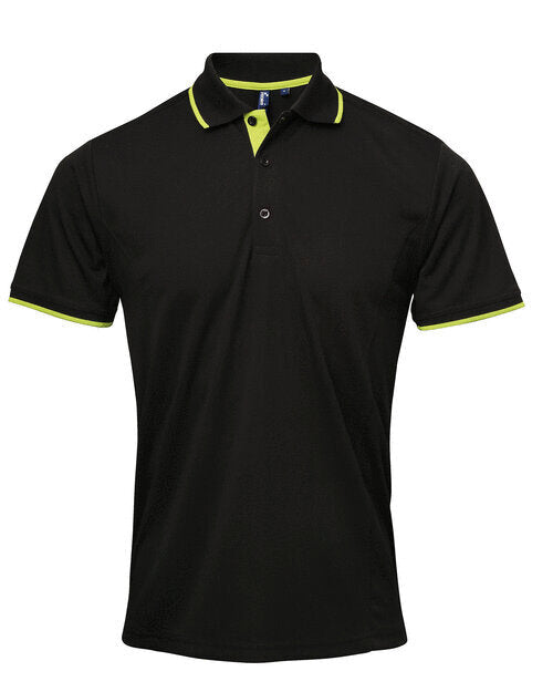 Premier Workwear Mens Contrast Tipped Coolchecker Polo Shirt - PR618M