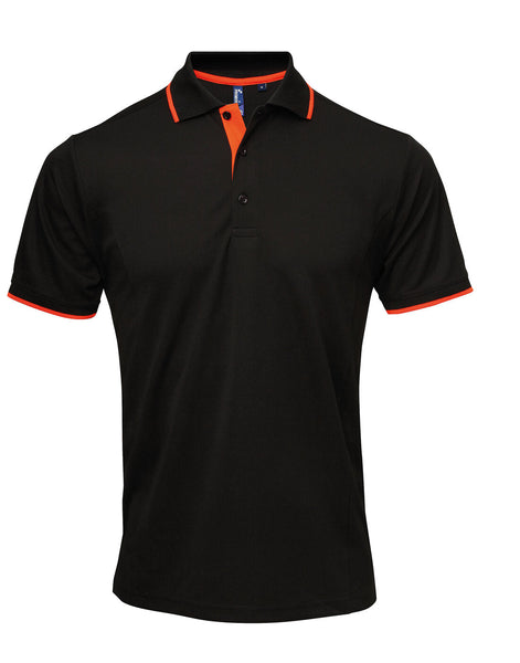 Premier Men's Contrast Tipped Coolchecker Polo Shirt - [CLEARANCE]