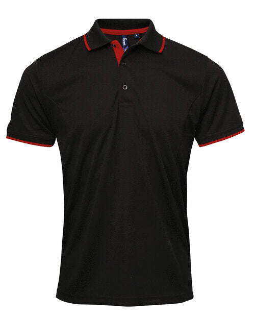 Premier Workwear Mens Contrast Tipped Coolchecker Polo Shirt - PR618M