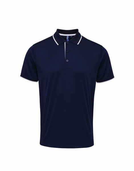 Premier Men's Contrast Tipped Coolchecker Polo Shirt - [CLEARANCE]