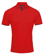 Premier Workwear Mens Contrast Tipped Coolchecker Polo Shirt - PR618M - thumbnail 10
