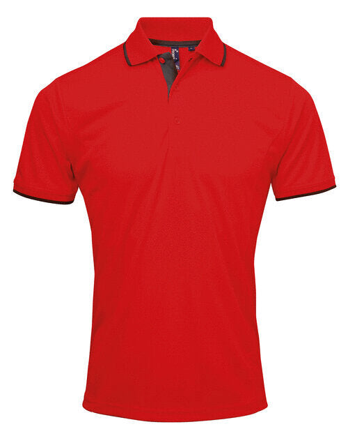 Premier Workwear Mens Contrast Tipped Coolchecker Polo Shirt - PR618M
