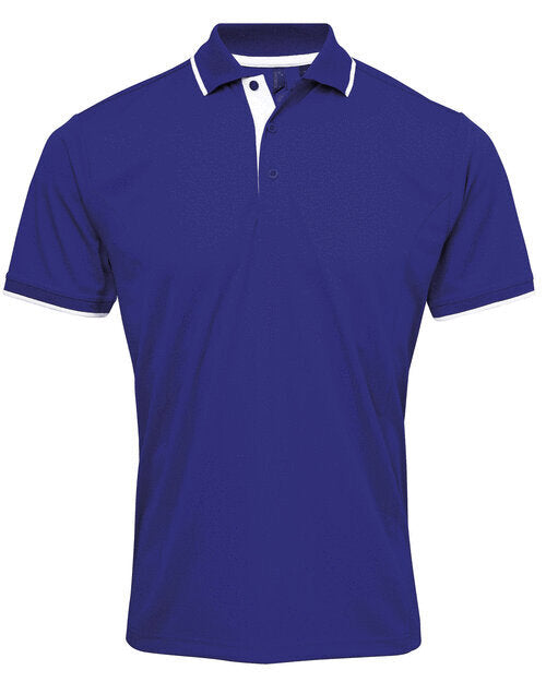 Premier Workwear Mens Contrast Tipped Coolchecker Polo Shirt - PR618M