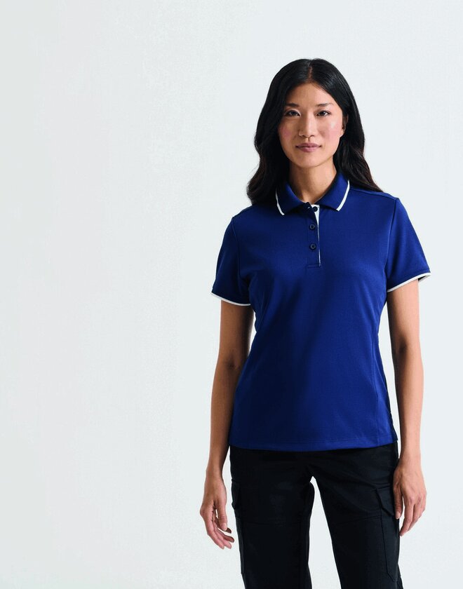 Premier Workwear Ladies Contrast Tipped Coolchecker Polo Shirt - PR619M