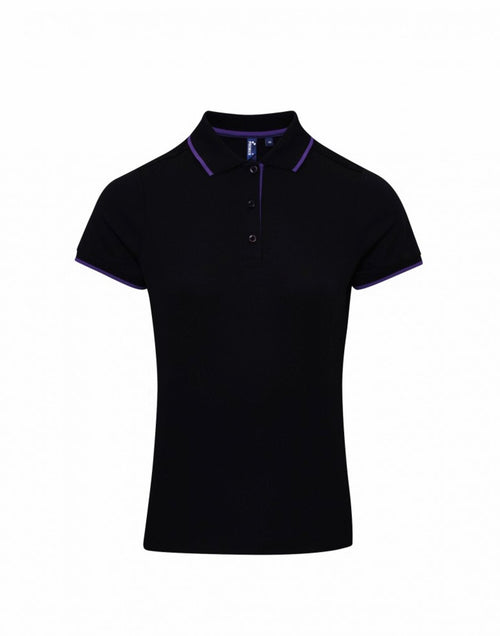 Premier Women's Contrast Tipped Coolchecker Polo - [CLEARANCE]