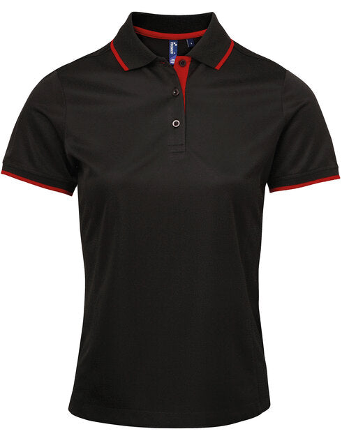 Premier Workwear Ladies Contrast Tipped Coolchecker Polo Shirt - PR619M