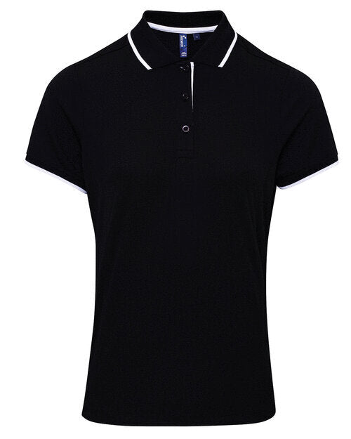 Premier Workwear Ladies Contrast Tipped Coolchecker Polo Shirt - PR619M