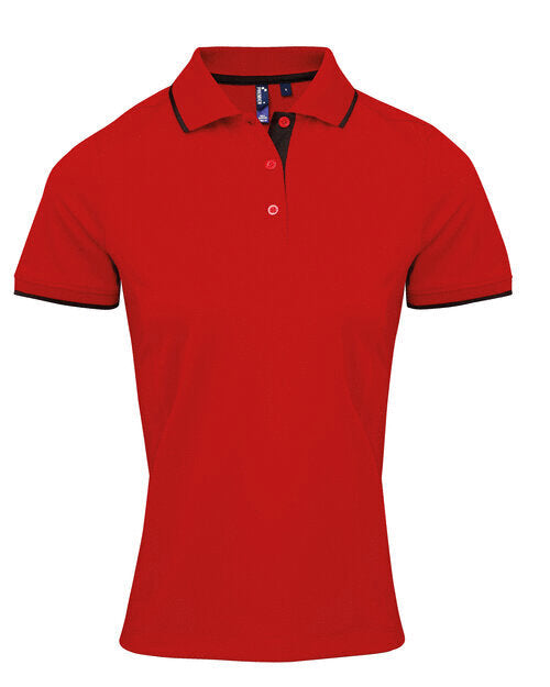 Premier Workwear Ladies Contrast Tipped Coolchecker Polo Shirt - PR619M