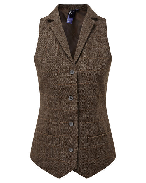 Premier Workwear Ladies Herringbone Waistcoat - PR626M