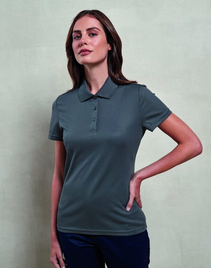 Premier Womens Spun-Dyed Recycled Polo Shirt