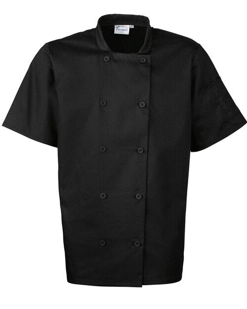 Premier Workwear Short Sleeve Chefs Jacket - PR656M