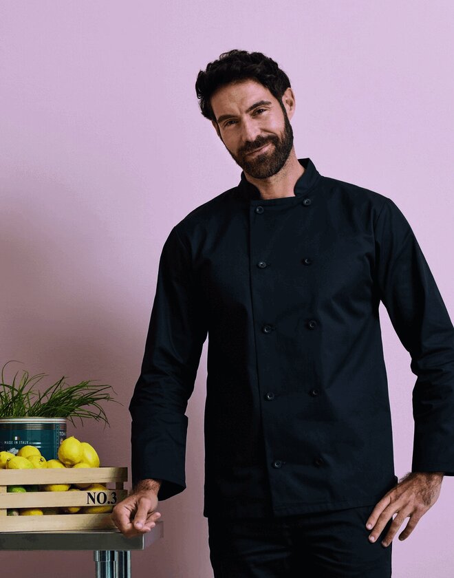 Premier Workwear Long Sleeve Chefs Jacket - PR657M