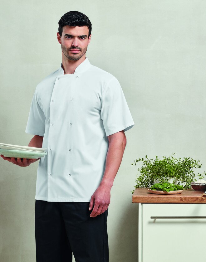 Premier Chef's Short Sleeve Stud Jacket