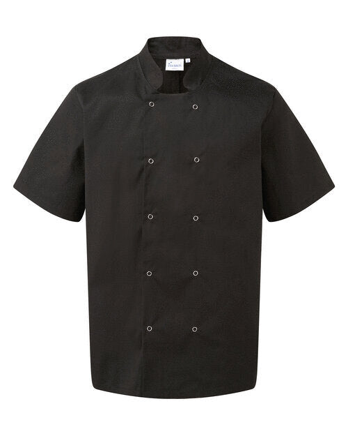 Premier Workwear Stud S/S Chef Jacket - PR664M
