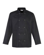 Premier Workwear Studded Front L/S Chef Jacket - PR665M - thumbnail 2