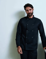 Premier Workwear Studded Front L/S Chef Jacket - PR665M - thumbnail 1