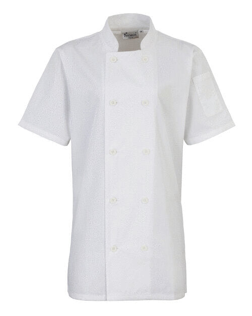 Premier Workwear Ladies Short Sleeve Chefs Jacket - PR670M