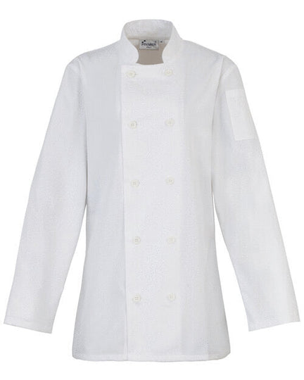 Premier Workwear Ladies Long Sleeve Chefs Jacket - PR671M