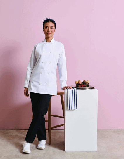 Premier Workwear Ladies Long Sleeve Chefs Jacket - PR671M