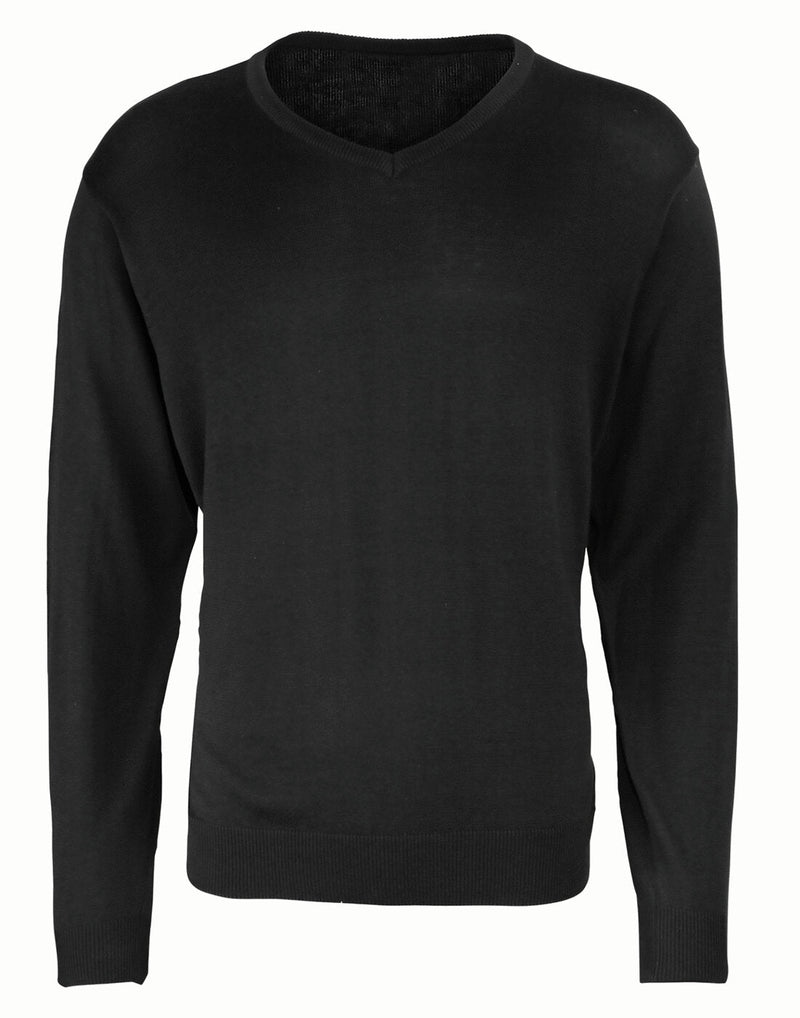 Premier Men's Knitted V-Neck Sweater - [CLEARANCE]