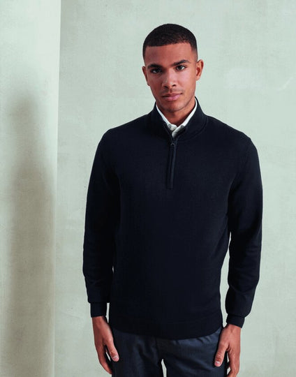Premier Workwear Mens 1/4 Zip Knitted Sweater - PR695M