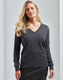 Premier Women's Knitted V-Neck Sweater