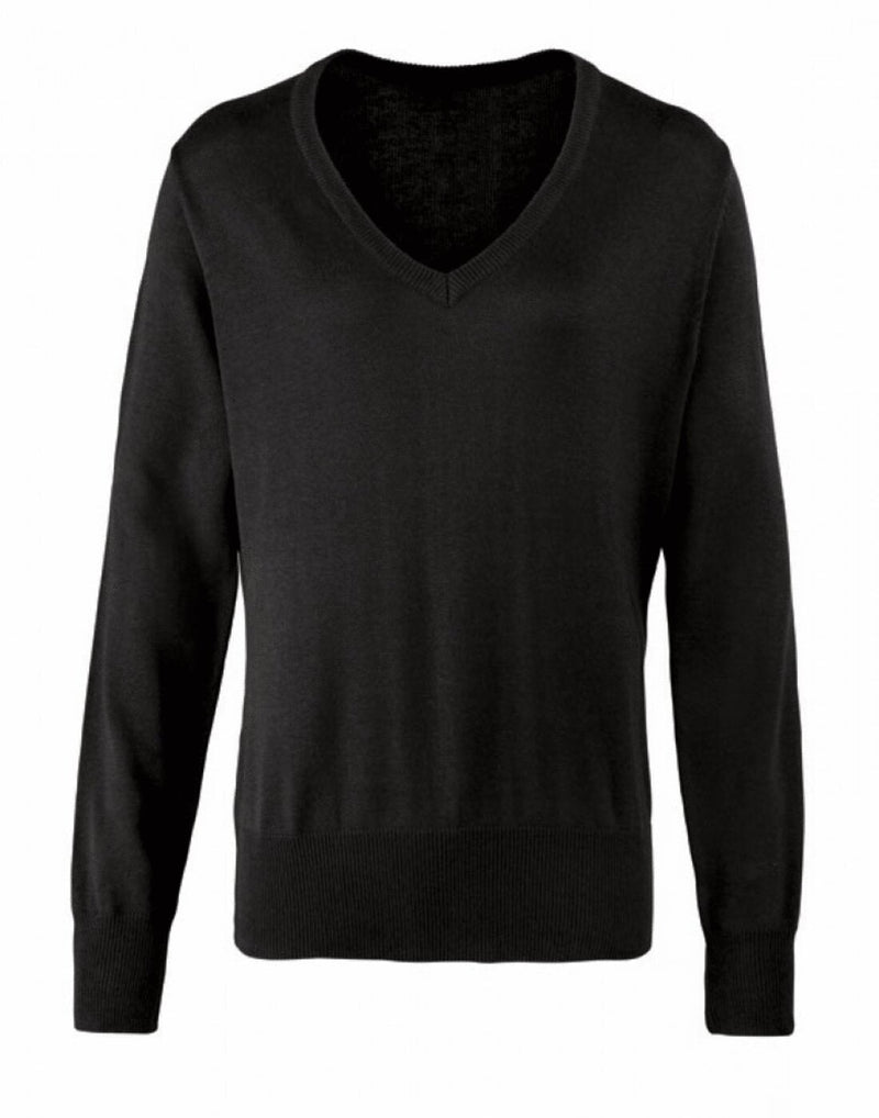 Premier Women's Knitted V-Neck Sweater - [CLEARANCE]