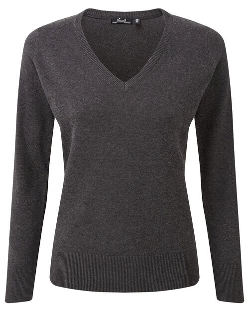 Premier Workwear Ladies Knitted V-Neck Sweater - PR696M
