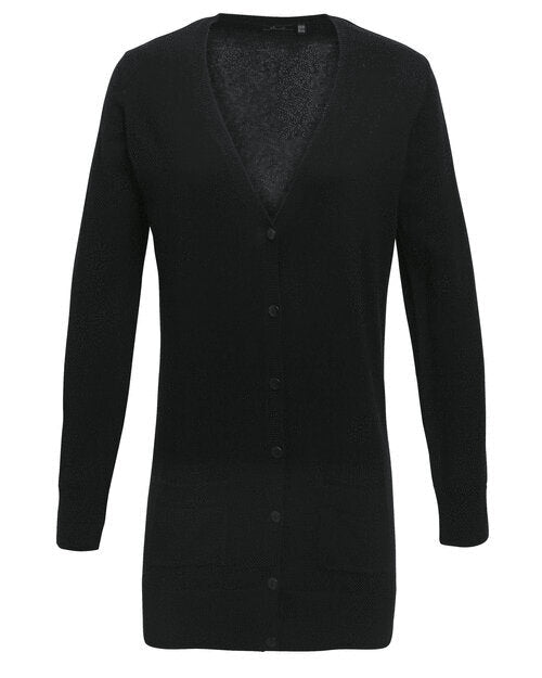 Premier Workwear Ladies Long Length Knitted Cardigan - PR698M