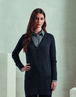 Premier Workwear Ladies Long Length Knitted Cardigan - PR698M - thumbnail 1