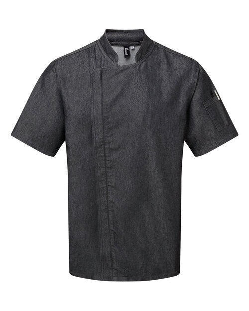 Premier Workwear Chefs Zip Close Short Sleeve Jacket - PR906M