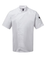 Premier Workwear Chefs Zip Close Short Sleeve Jacket - PR906M