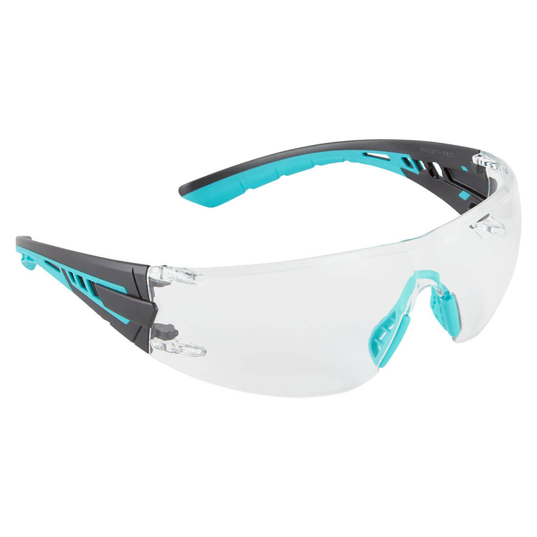 Clear lens Portwest Tech Look Lite K&N PS27 safety glasses.